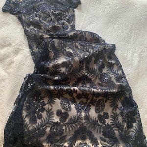 Evening gown with sequins